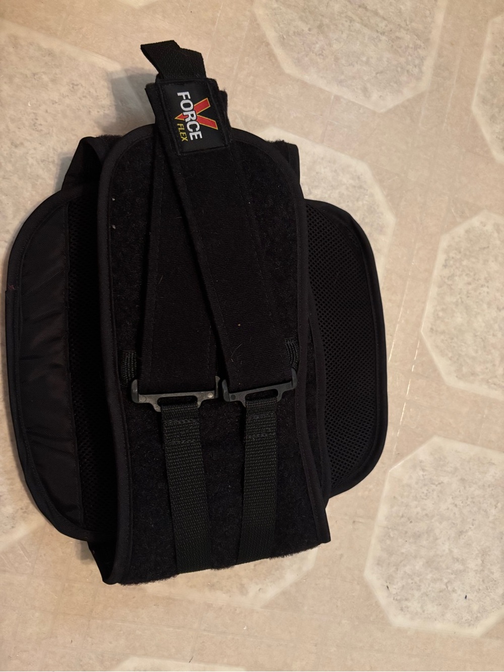 Black Back Support with Adjustable Straps